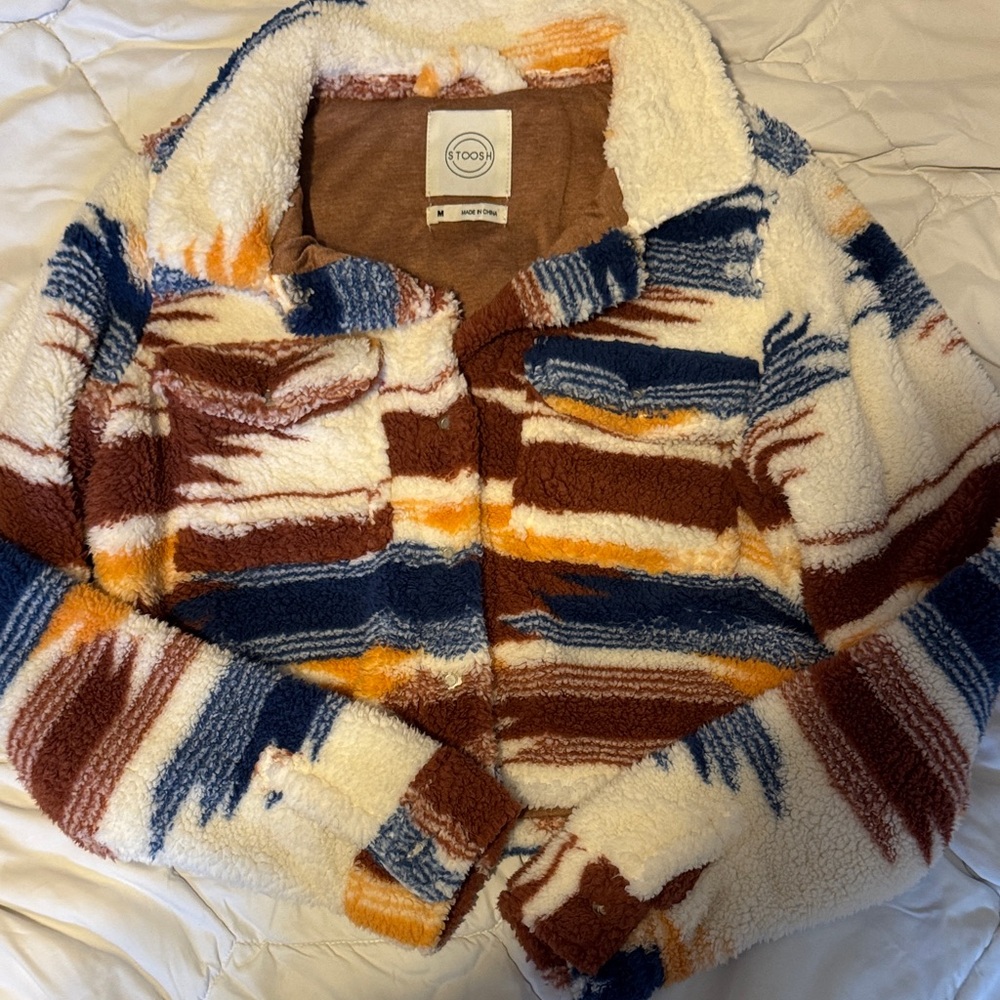 Stoosh Warm Brown Sherpa Jacket